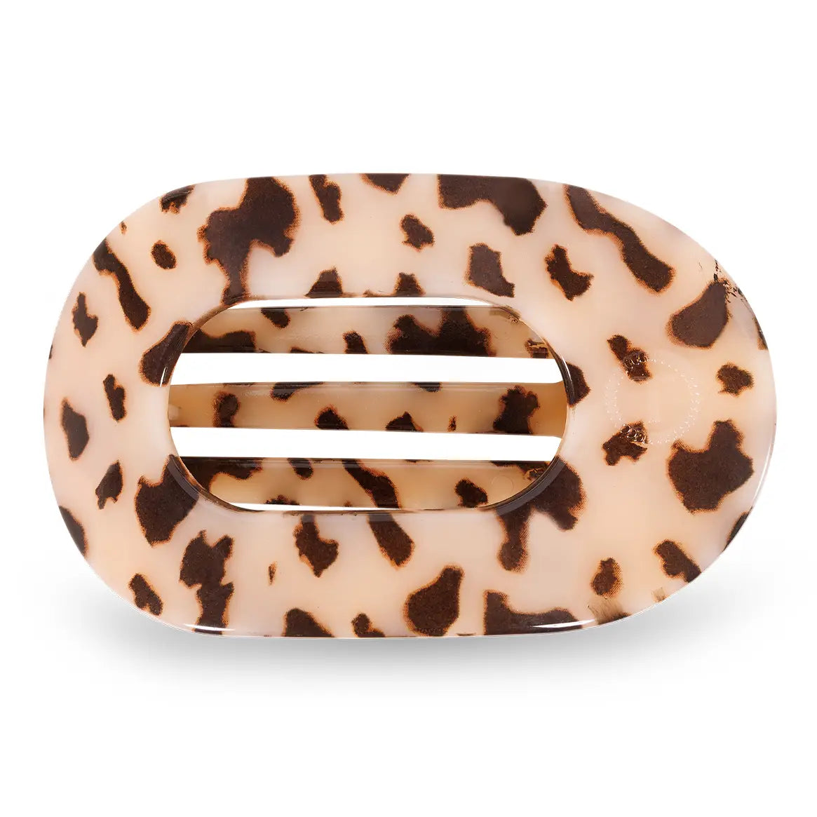 Round Flat Hair Clip | Small | Blonde Tortoise