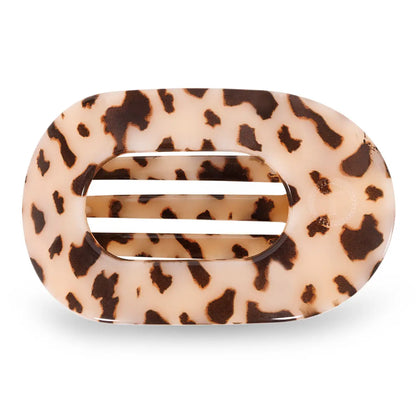 Round Flat Hair Clip | Small | Blonde Tortoise