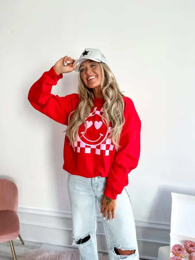 Sweetheart Smiley Crewneck