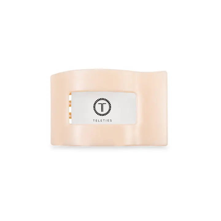 Flat Rectangle Hair Clip | Small | Almond Beige