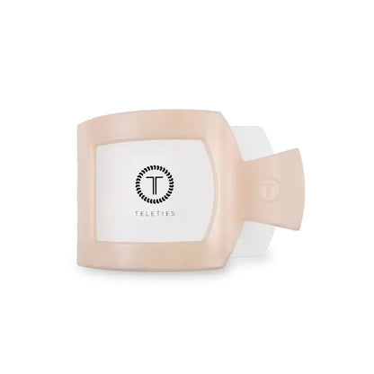 Square Flat Hair Clip | Small | Almond Beige