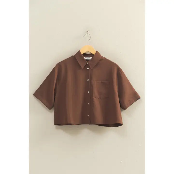 Linen Blend Button-Up