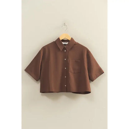 Linen Blend Button-Up