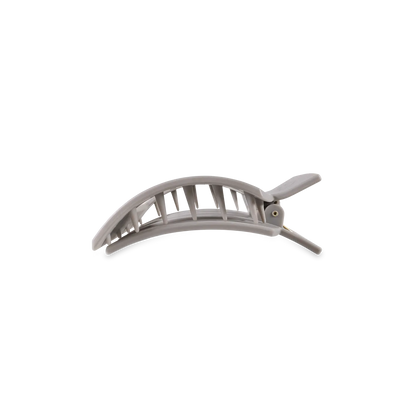 Square Flat Hair Clip | Small | Silver Flames
