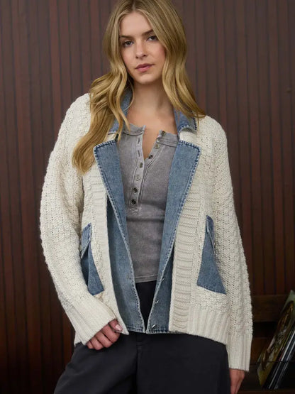 Denim Drift Knit Jacket