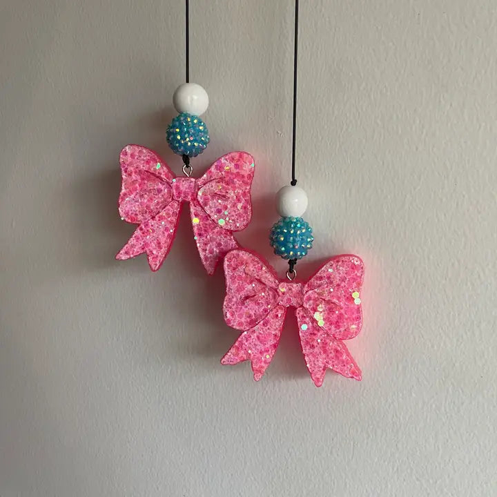 Double Bow Dangle Car Freshie