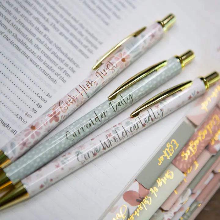 Floral Bible Study Pens