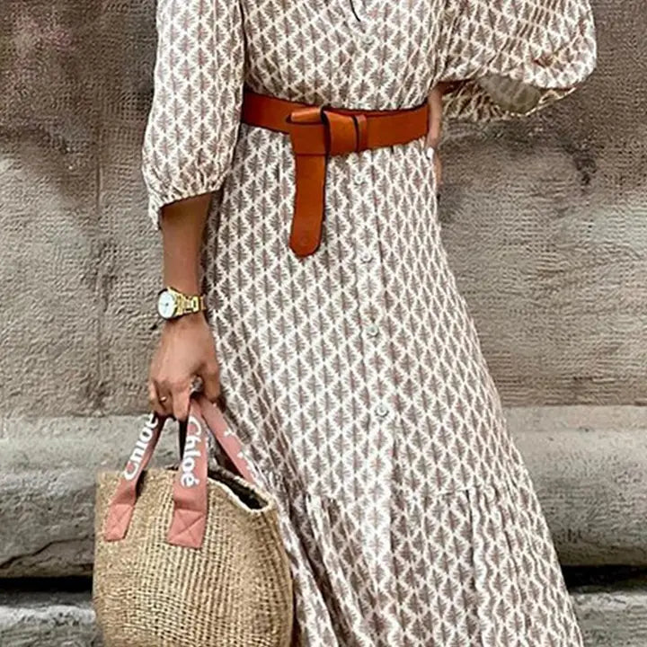 Button down long dress