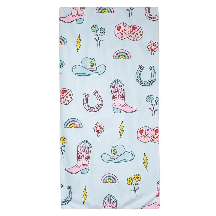 Lucky Cowgirl Quick Dry Towel