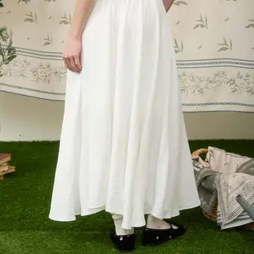 Box Pleated Midi Skirt