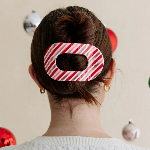 Candy Cane Crush Flat Hair Clip