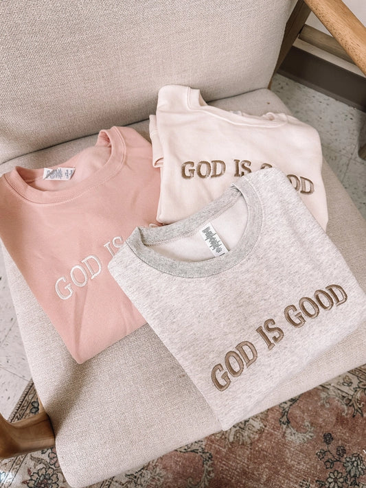 "God is Good" Embroidered