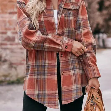 Casual Oversized Plaid Shirt