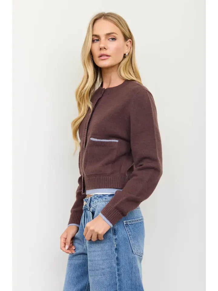 Blue Skies & Cocoa Cardigan