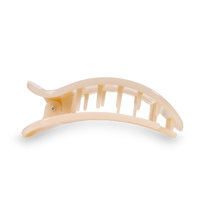 Round Flat Hair Clip | Large| Almond Beige