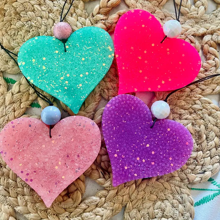 Glitter Heart Car Freshie
