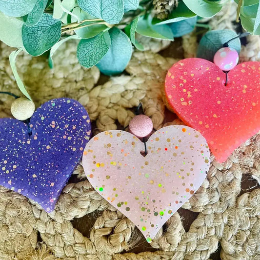 Glitter Heart Car Freshie