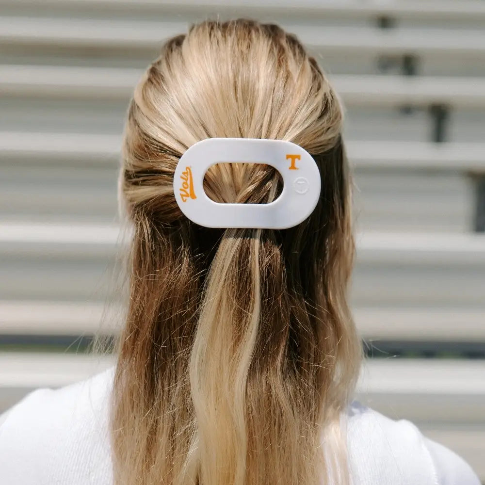 Go Vols! Medium Flat Round Hair Clip
