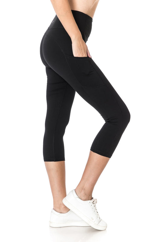 Charcoal Plus Size Capri Leggings