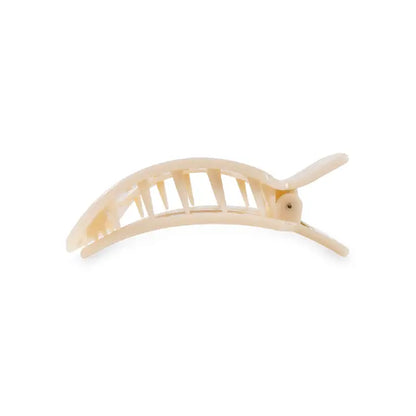 Square Flat Hair Clip | Small | Almond Beige