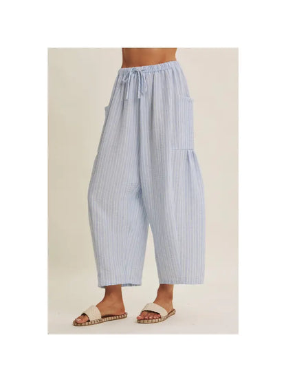 Slow Mornings Stripe Billowy Pants