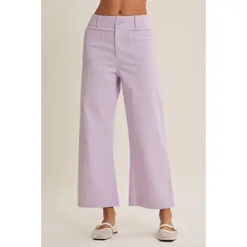 Cotton Linen Ankle Pants