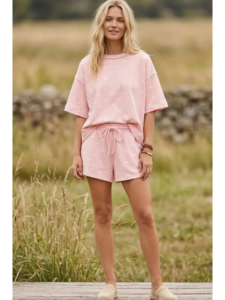 Polka Dot Heavy Top and Short Set