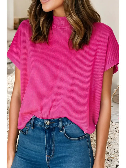 Ribbed Mock Neck Sweater
