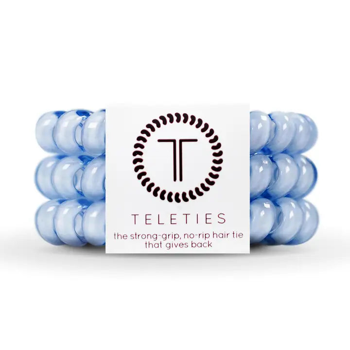 Washed Denim Hair Ties  | Large |