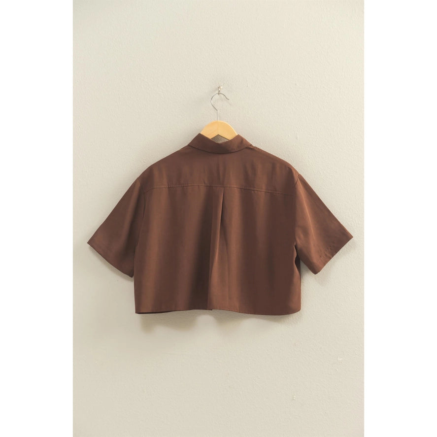 Linen Blend Button-Up