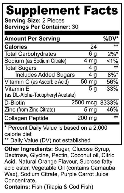 Collagen Gummies for Skin, Hair, Nails and Immunity Boost