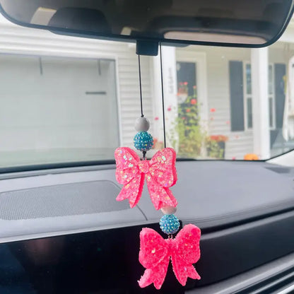 Double Bow Dangle Car Freshie