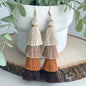 Brown Tassel Earrings