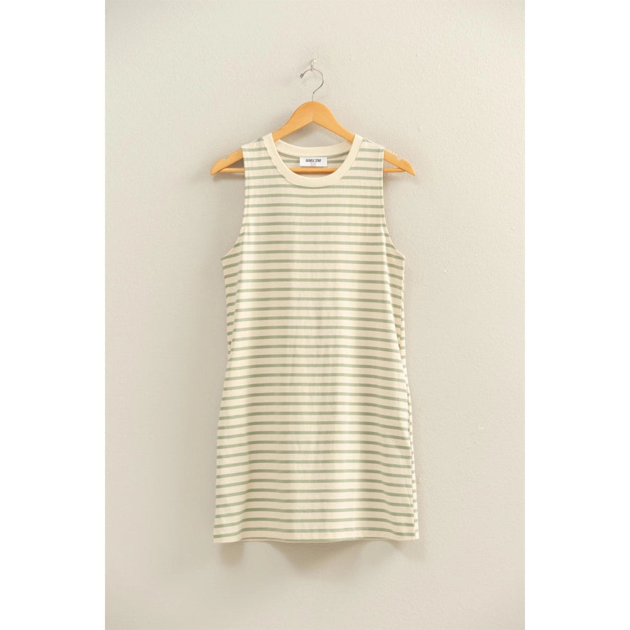 Striped Sleeveless Mini Dress