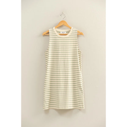Striped Sleeveless Mini Dress