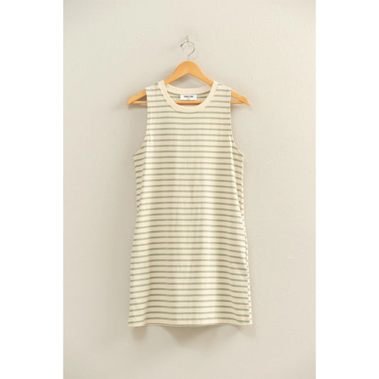 Striped Sleeveless Mini Dress