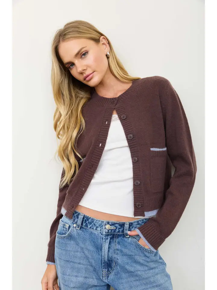 Blue Skies & Cocoa Cardigan