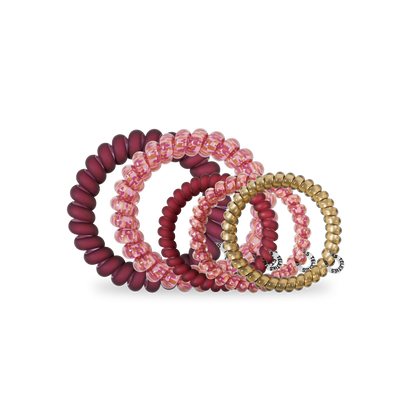 Spiral Hair Coils | Burgundy Bliss Hair Ties