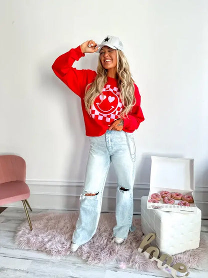 Sweetheart Smiley Crewneck