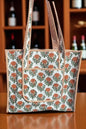 Monroe Orange Floral Tote Bag