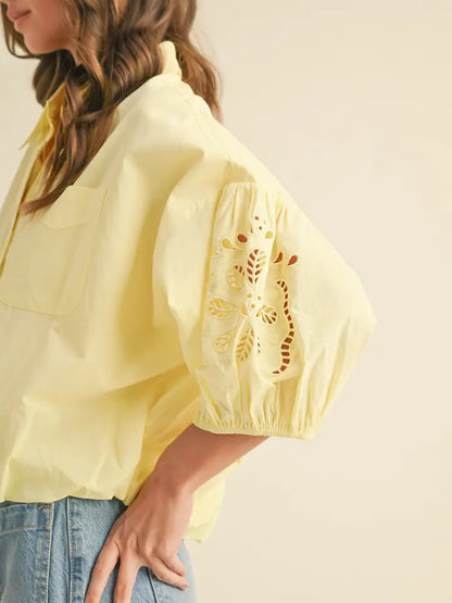 Sunshine Embroidered Top