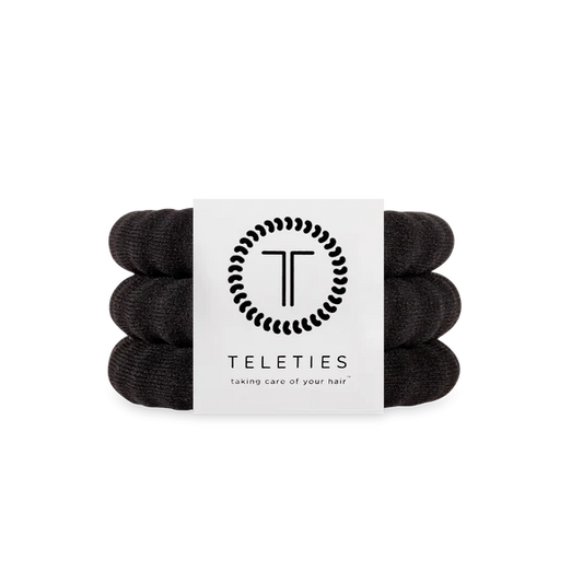 Jet Black Large Nylon Hair Ties