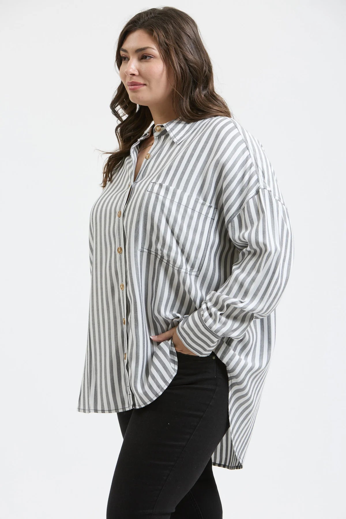 Perch Striped Button Shirt