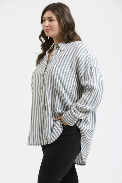 Perch Striped Button Shirt