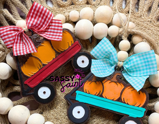 Car Freshie Pumpkin Wagon