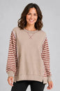 French Terry Stripe Pullover