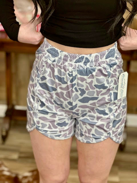 Summer Gray  Camo  Shorts