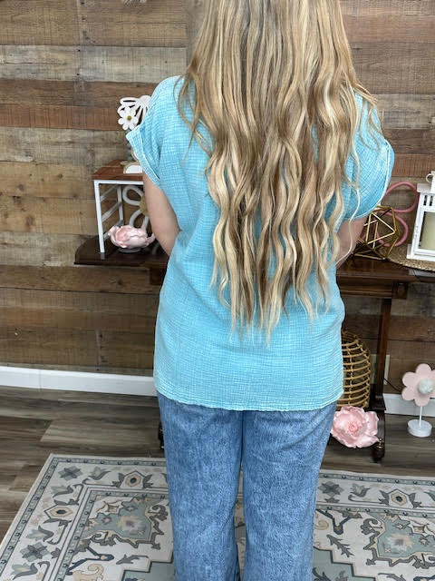 Woven Acid Washed Top