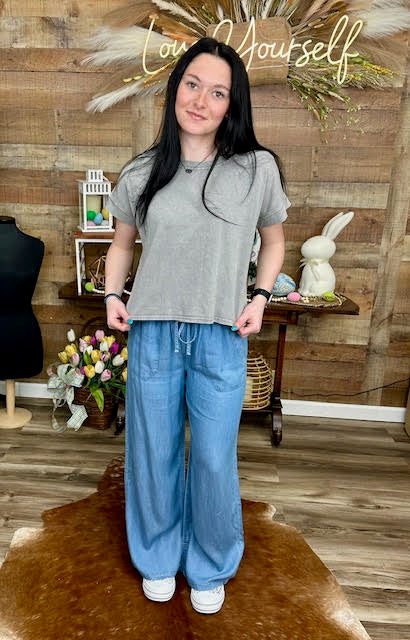 Becky Back Seam Top