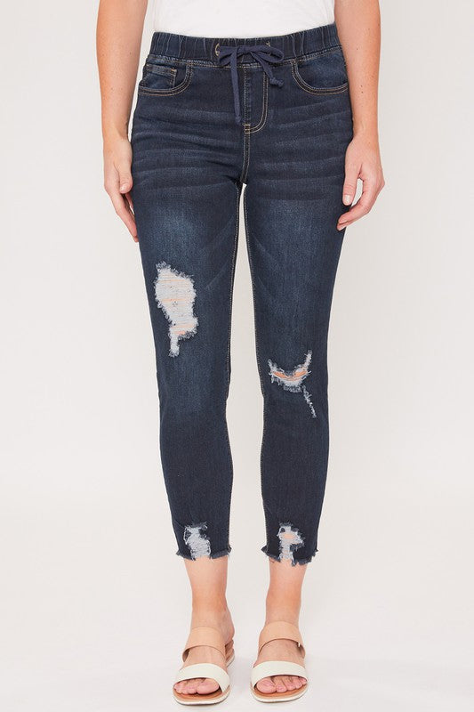 Missy Jogger/Slight Distressed Hem-Reg/Plus